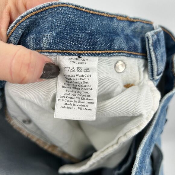 EVERLANE Women's Slim Leg High Rise Denim Blue Ankle Jeans Size 27 - Picture 7 of 8